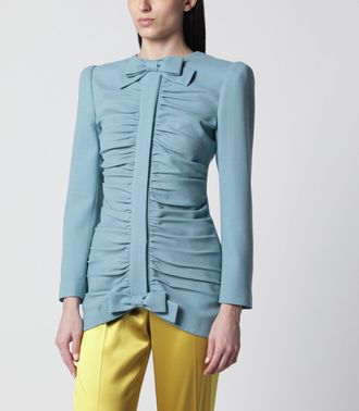 Valentino Light blue Crispy Light Wool jacket