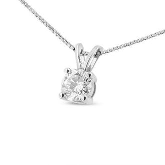 House of Brilliance 14K Gold 1/4 Cttw Lab Grown Diamond Solitaire Pendant Necklace at Nordstrom