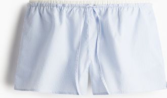 H&M Shorts aus Baumwollpopeline - Blue