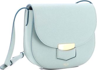 Celine Trotteur Grainy Leather Small crossbody bag - Groen