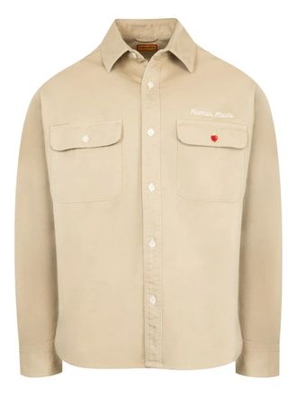Human Made double-pocket shirt - men - Cotton - S - Neutrals
