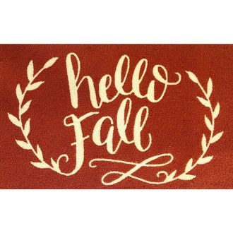 R16 Home Hello Fall Doormat in Orange/Cream at Nordstrom Rack, Size 24X36