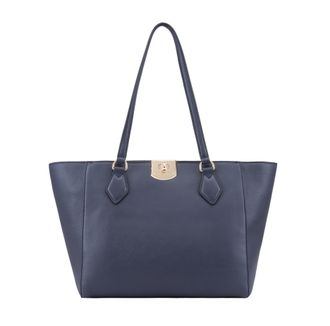 Paul Costelloe Womens Belaya Leather Shoulder Bag - Blue - One Size