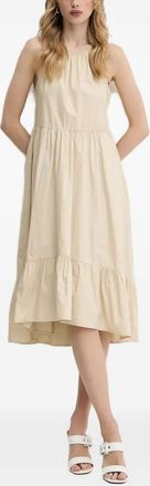 A|X Armani Exchange Abito midi a strati con scollo allamericana - Toni neutri