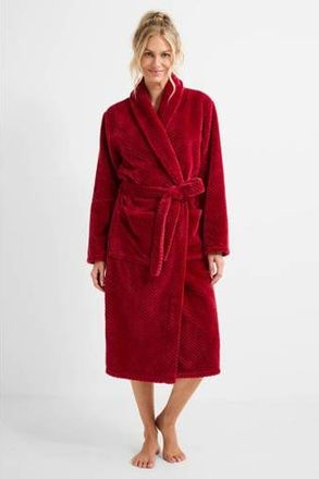 Ten Cate fleece badjas rood