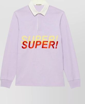 J.W.Anderson super polo shirt contrasting collar graphic print