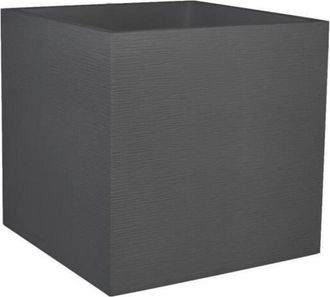 Eda Eda - Plastique Maceta Cuadrada Graphit - 57 L - 49,5 X 49,5 X 49,5 Cm - Gris Antracita