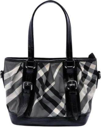 Burberry Pre-owned Nylon Satchel - Dames - Vintage Shopper - Grijs - ONE Size - Nylon - Vintage