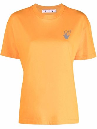 Off-white Arrows-print logo T-shirt - women - Cotton - S - Orange