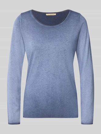 Smith & Soul Regular Fit Longsleeve im Strukturmuster in Marine, Gr&ouml;&szlig;e XL