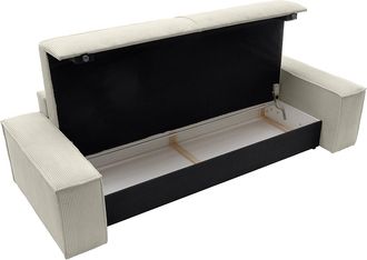 Vente-Unique Sof&aacute; cama de 4 plazas de pana beige AMELIA de PASCAL MORABITO