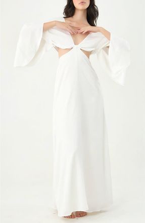Boamar Avalon Cutout Cover-Up Maxi Dress in White at Nordstrom, Size X-Large