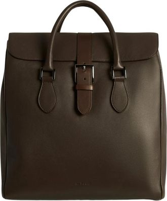 Kiton Kalfsleren Shopper - Heren - Handtassen - Bruin - ONE Size - Katoen - Tassen
