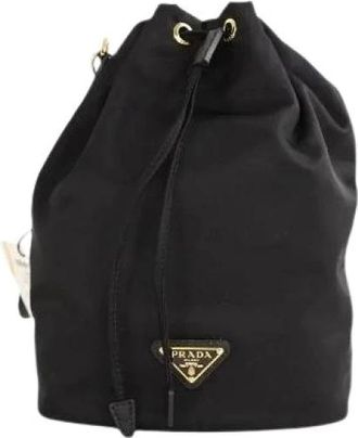 Prada Pre-owned Bucket Bags, female, Black, Size: ONE SIZE Pre-owned Mini sac