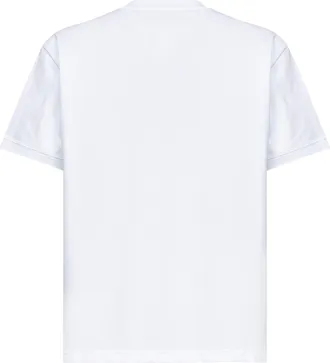 Gucci Mens Crewneck T-Shirt White Piqu&eacute; Cotton T-Shirts And Polos