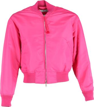 Acne Studios Bomber Jacket In Pink Nylon