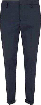 Dondup Gaubert Cotton Trousers with Low-Rise Waist and Tapered Leg