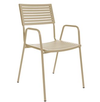 Schubiger M&ouml;bel Gartenstuhl Bodensee Lamello mit Armlehne