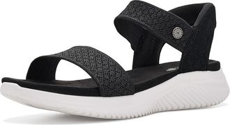 Skechers Martha Stewarts Ultra Flex 3.0 - Shine On Us Womens Sandals Black : 5.5 B - Medium, Textile