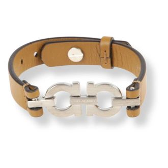 Ferragamo Double Gancini Armband - Heren - Armbanden - Grijs - ONE Size - Leer - Accessoires