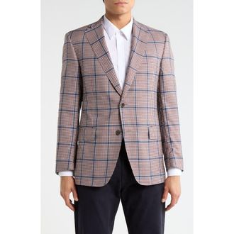 Samuelsohn Check Wool & Silk Sport Coat in Burgundy at Nordstrom Rack, Size 38 Regular