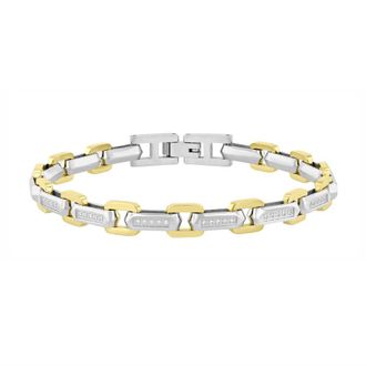 Robert Alton 1/3CTW Diamond Stainless Steel Yellow Finish Bracelet