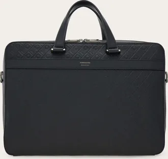 Ferragamo Men Ferragamo Monogram briefcase Black