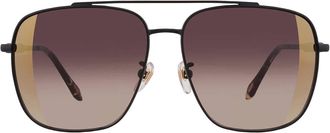 Just Cavalli Brown Gradient Mirror Gold Navigator Ladies Sunglasses SJC030 305G 61