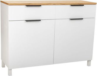 Wanderlust Deco Wanderlust Deco - Aparador De Madera 2 Cajones Y 2 Puertas 120x40x88h Cm