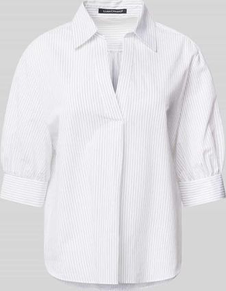 Luisa Cerano Luisa Cerano Regular Fit Bluse mit V-Ausschnitt in Offwhite, Größe 42