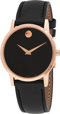 Movado Classic Quartz Black Museum Dial Ladies Watch 0607585