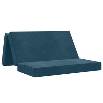 vidaXL Sof&aacute; Cama Plegable 120 X 67 X 45 Cm Azul Vidaxl