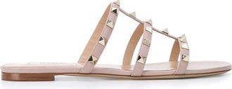 Valentino Garavani Rockstud Leather Flat Sandals