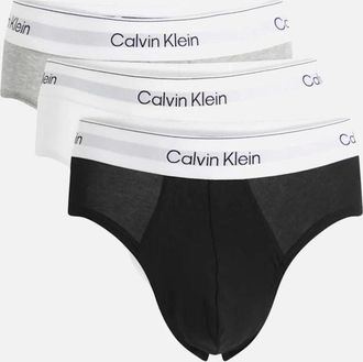 Calvin Klein Mens 3-Pack Icon Cotton Stretch Mens Briefs, Black/White/Grey - Size: 29/28/32
