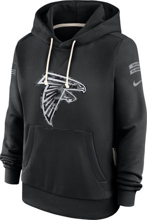 Nike Atlanta Falcons Salute to Service Sideline Nike Womens Dri-FIT NFL Pullover Hoodie in Black | 03C300AA22-CYB