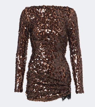 CHRISTOPHER ESBER Opaline sequined open-back minidress