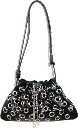 Petit Moments Rivit Faux Leather Shoulder Bag in Black at Nordstrom