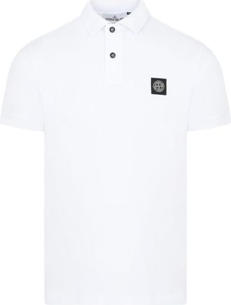 Stone Island Logo Cotton Polo Shirt