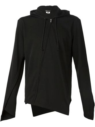 Comme Des Garçons asymmetric zip sweater - men - Polyester - L - Black