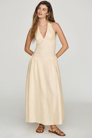 Faithfull The Brand La Cala Linen Maxi Dress
