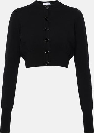 Alaia Cropped wool-blend cardigan