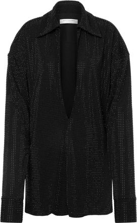Philosophy di Lorenzo Serafini rhinestoned V-neck blouse - women - Polyester - M - Black