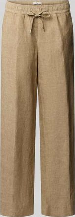 Brax Brax Regular Fit Weite Hose aus reinem Leinen Modell FARINA in Beige, Gr&ouml;&szlig;e 38K