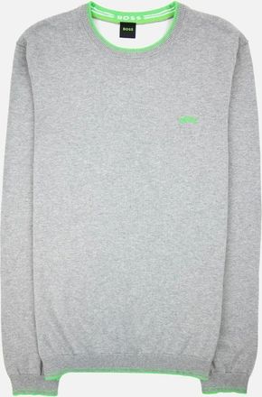HUGO BOSS Mens Hugo Boss Ritom Curved Logo Sweatshirt Grey 059 - Size: 42