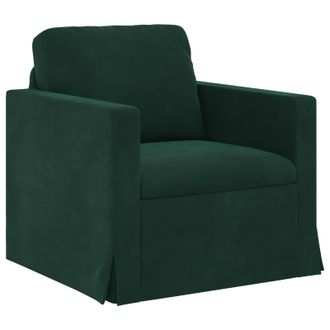vidaXL Sof&aacute; Verde Oscuro 78 X 78 X 80 Cm Terciopelo Vidaxl