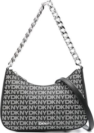 DKNY Borsa a tracolla Jenna piccola con placca logo - Nero