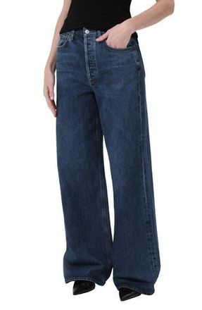 A Gold E Dame High Waist Wide Leg Jeans in Enamour at Nordstrom Rack, Size 30