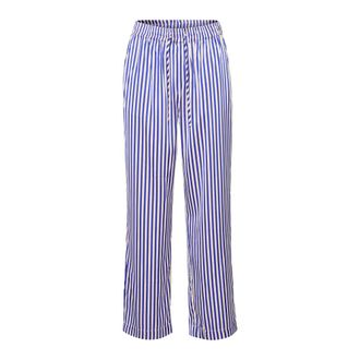 Saint Tropez Striped Surf Blue Elastic Waist Trousers - female - Saint Tropez - Wide Trousers - Blue - XL - Trousers