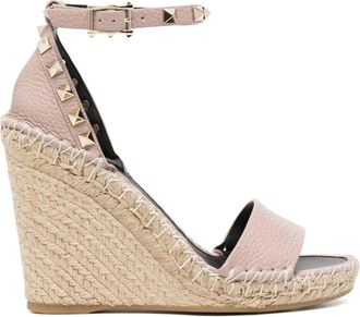 Valentino Garavani 105mm Double Rockstud Wedge Sandals