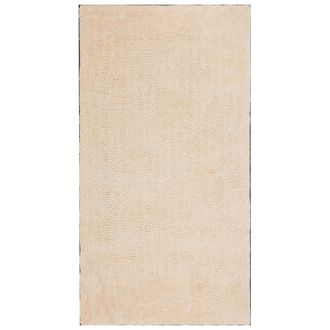 Beliani Alfombra De Pelo Largo Beige Claro 80 X 150 Cm Rectangular Moderna Demre
